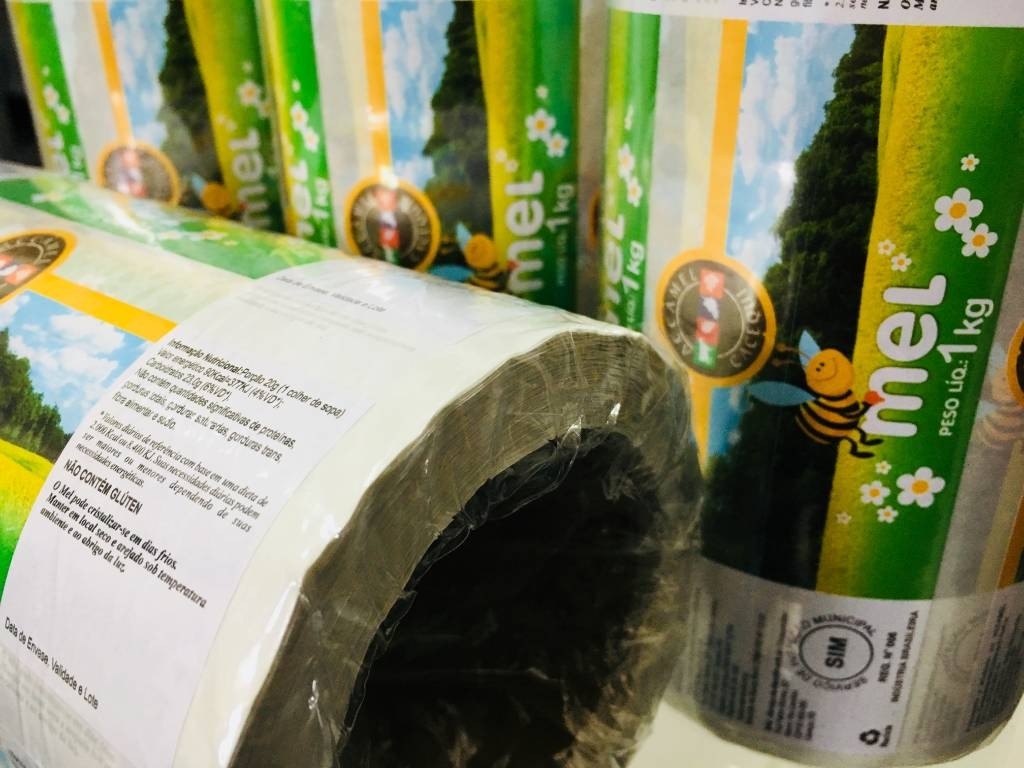 Rótulo em rolo adesivo 250 metros